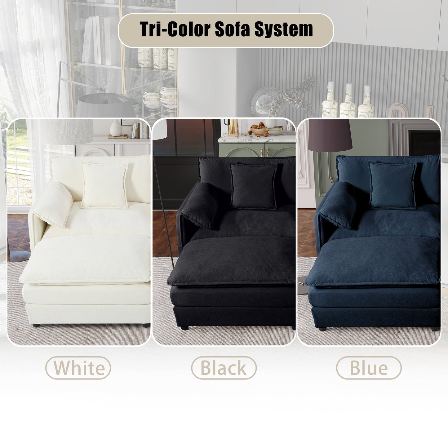 Oversized 57.48" Recliner Chair with Movable Ottoman