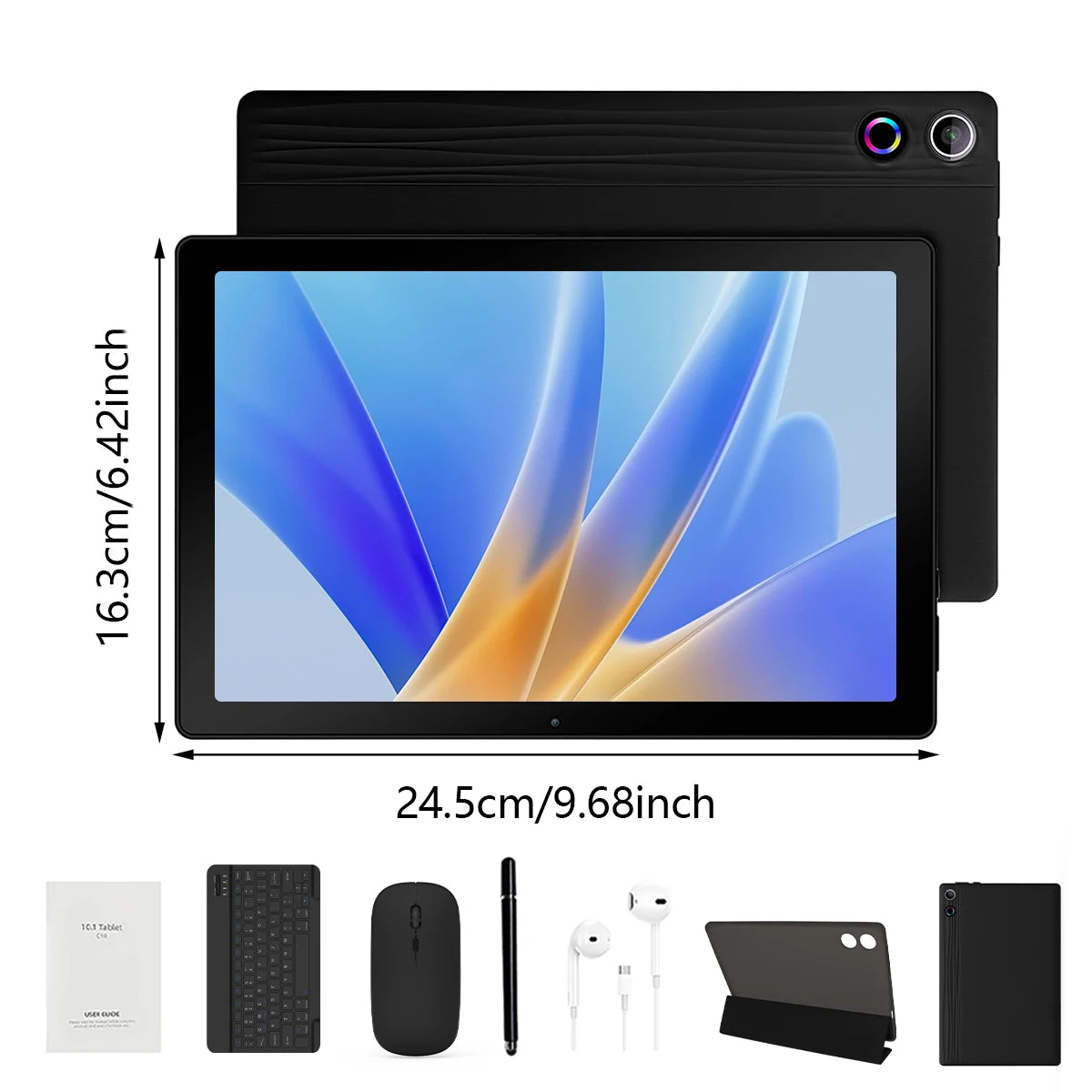 2026 Newest Android 15 Tablet 10 Inch 20GB+64GB Expandable 1TB WidevineL1 GMS 5000mAh Stylus Keyboard Mouse Headphones Case Set