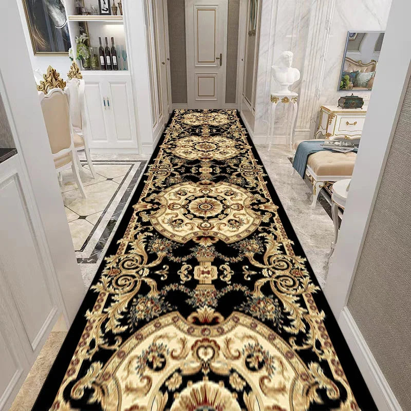 Retro Persian Style Living Room Hall Carpet Stairway Hallway Stairs Home Decor Corridor Aisle Runner Rug Kitchen Mat Customized