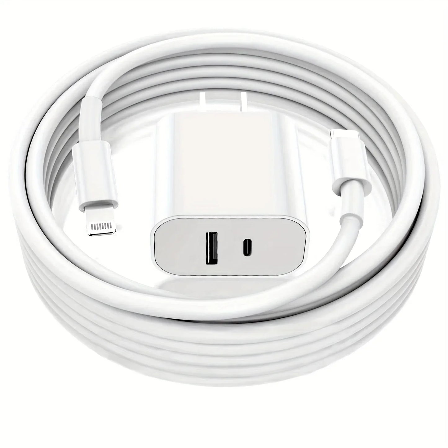 40W Quick Dual Port Charger For IPhone Charger With 6FT Lightning Cord Compatible For IPhone 14 13 12 11 Pro Max