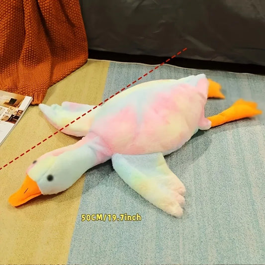 Soft Colorful Duck Plush Toy for Cats Dogs Relax Pet Companion Anxiety-Relieving Dog Buddy Energy Release