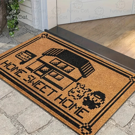 VIKAMA Sweet Home Carpet Creative Doormat Lightweight Welcome Mat Machine Washable Living Room Carpet Rug For Bedroom Home Dec