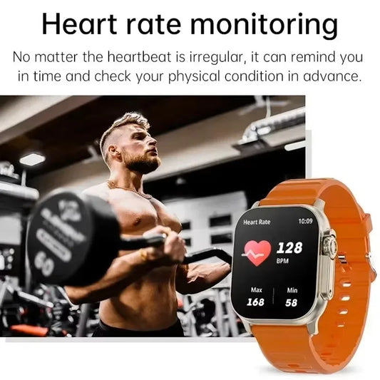 New Smartwatch Men 49mm Series 8 2.3"AMOLED Screen, Waterproof For Apple Watch IWO Ultra 8 Smart Watches 2025 Android