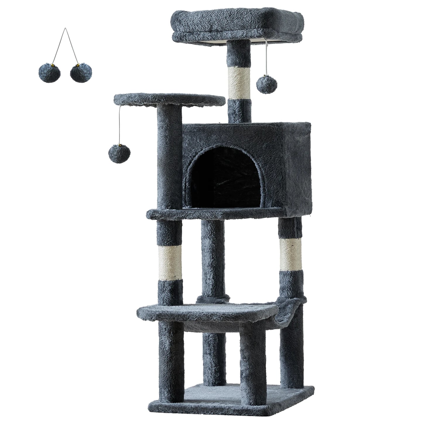 l Multi-Cat Climbing Tower for Pet Furniture Natural Sisal Scratching Posts Stable Pet House