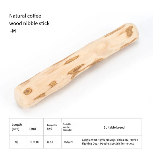 Heavy Duty Canine Coffee Wood Chew Toys, Natural Puppy Chew Sticks, Dog Chew Stick Toys