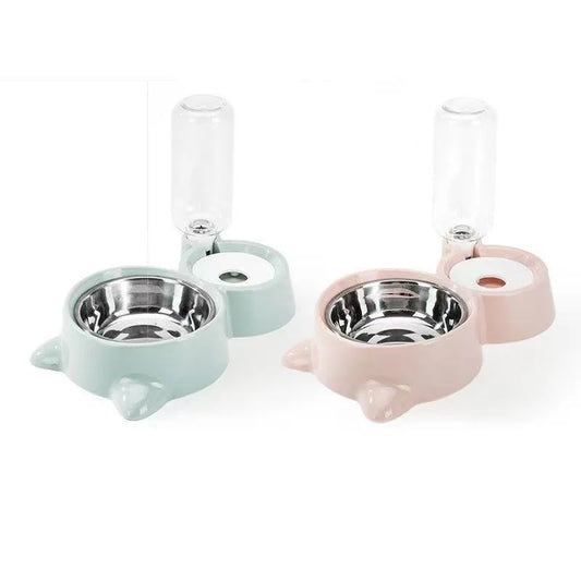 Cat Automatic Water Dispenser Plastic Water Bottle Cat And Dog Bowl Feeding And Drinking Pet Feeding Bowl