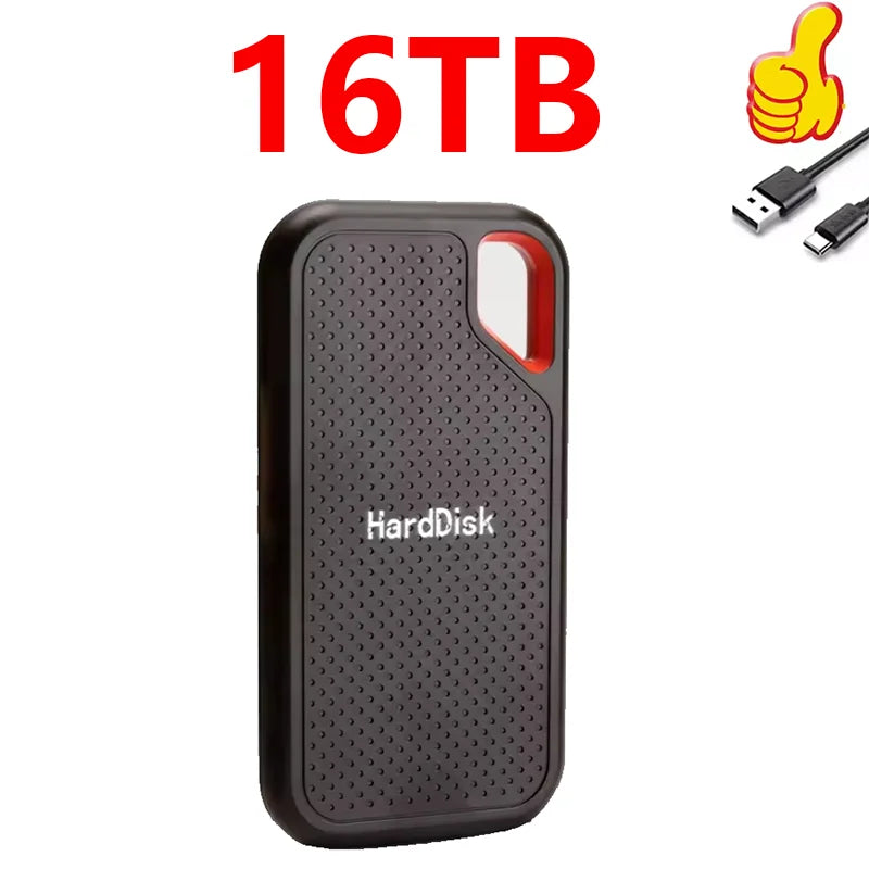 SSD 128TB High Speed External Hard Drive 1TB Hard Disk 2TB 4TB USB 3.1 Storage Device for Laptop/PC/Phone