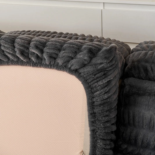 Couch Cushion Covers Individual Large Stretch Imitation fur Sofa Cushion Covers