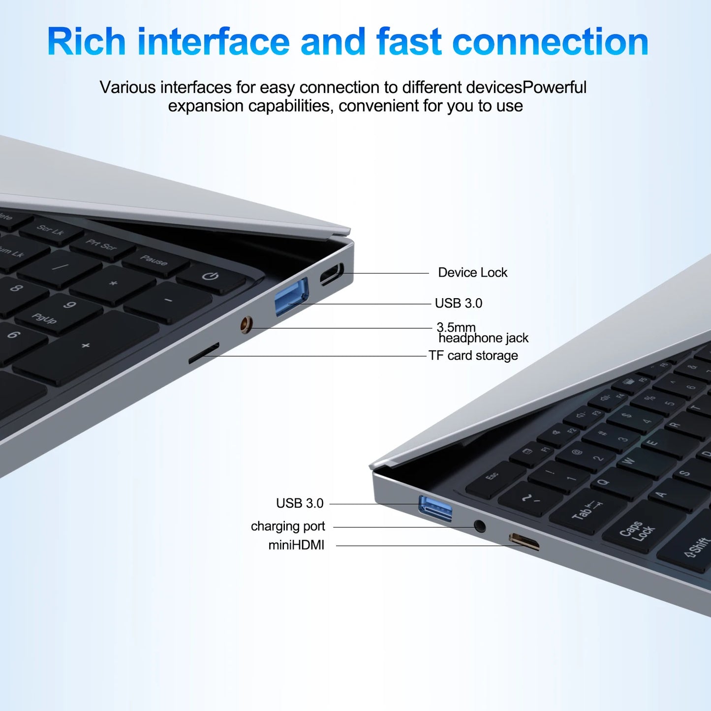 15.6" Portable i3 Laptop Computer PC Windows 11 Pro Intel Core i3 6100U Laptops Fingerprint 16GB RAM 1TB 2TB SSD Notebook PC