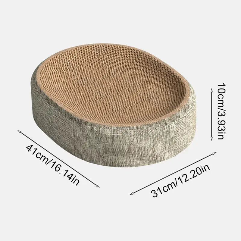 Scratching Board Protect Furniture Grinding Claw Toys Oval Sisal Weaving Wear-resistant Cat