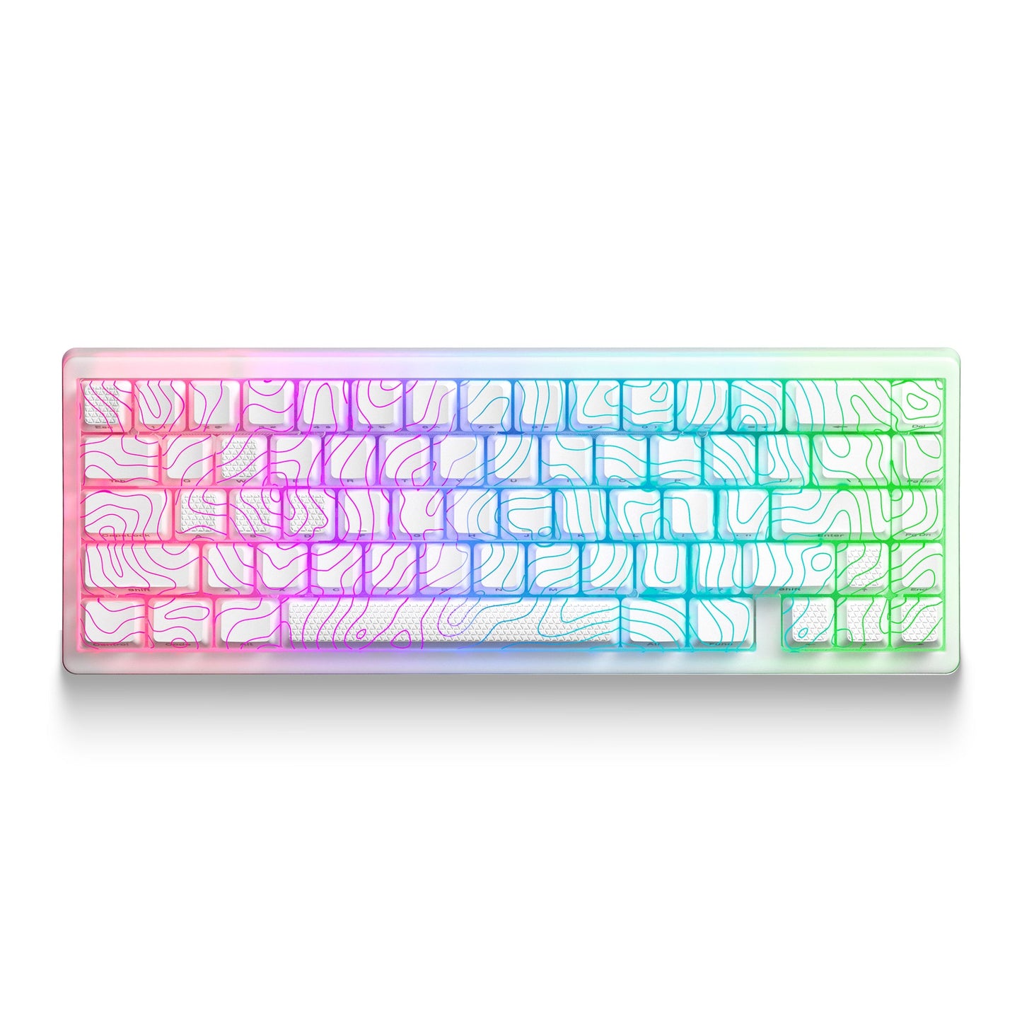 XVX M67 JadeStone Stellar White Tri-Mode RGB Mechanical Keyboard