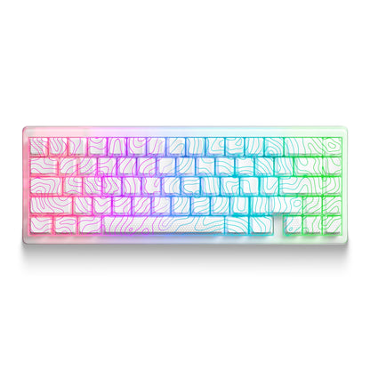 XVX M67 JadeStone Stellar White Tri-Mode RGB Mechanical Keyboard