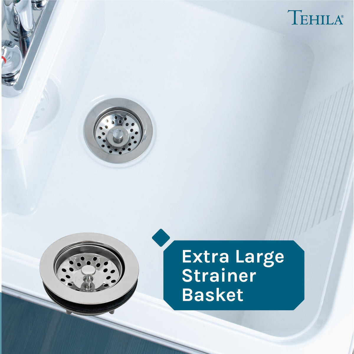 Basket Strainer Chrome Finish
