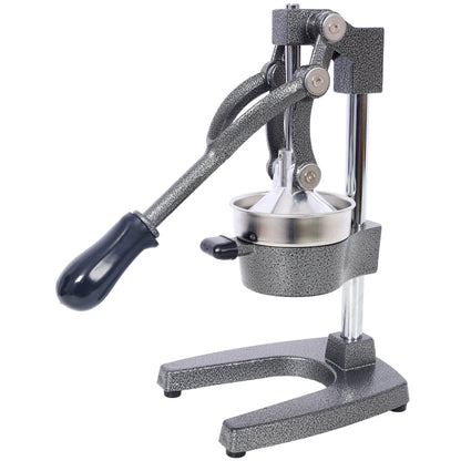 Cast Iron Citrus Juicer, Extra-Large Commercial Grade Manual Hand Press , Heavy Duty Countertop Squeezer for Fresh Orange Juice ,grey color