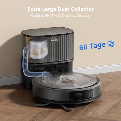 Robot Vacuum Cleaner with Self-Emptying Dustbin and Mopping Function - LDS Laser Technology for Efficient Floor Cleaning