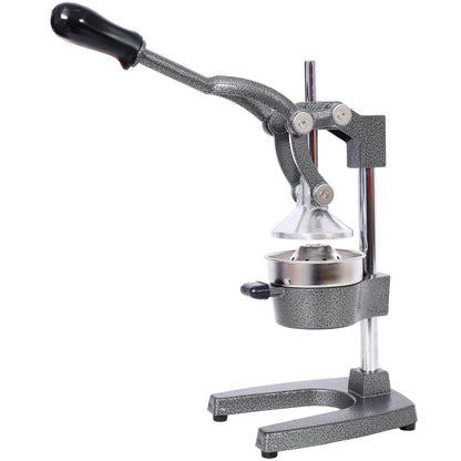 Cast Iron Citrus Juicer, Extra-Large Commercial Grade Manual Hand Press , Heavy Duty Countertop Squeezer for Fresh Orange Juice ,grey color