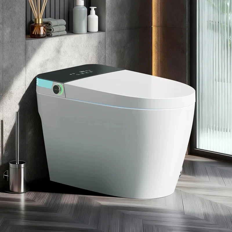 Smart Toilet with Tankless Bidet Wash, Auto Open Lid, Auto Dual Flush, Heat Seat, Warm Wash/Dryer
