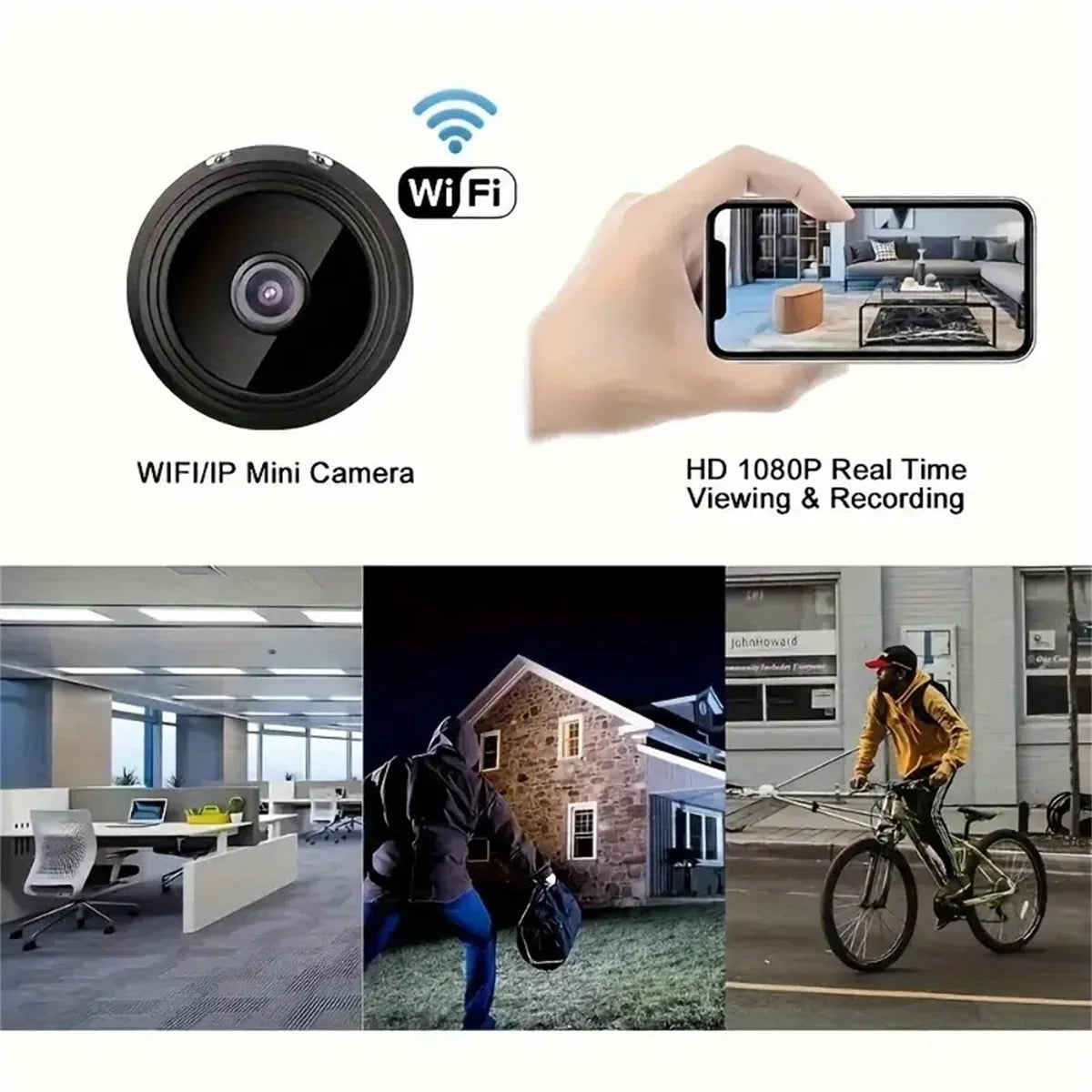 Wireless WiFi Surveillance Camera All in one Infrared Night Vision Magnetic Bracket Indoor Outdoor Home Security Camera