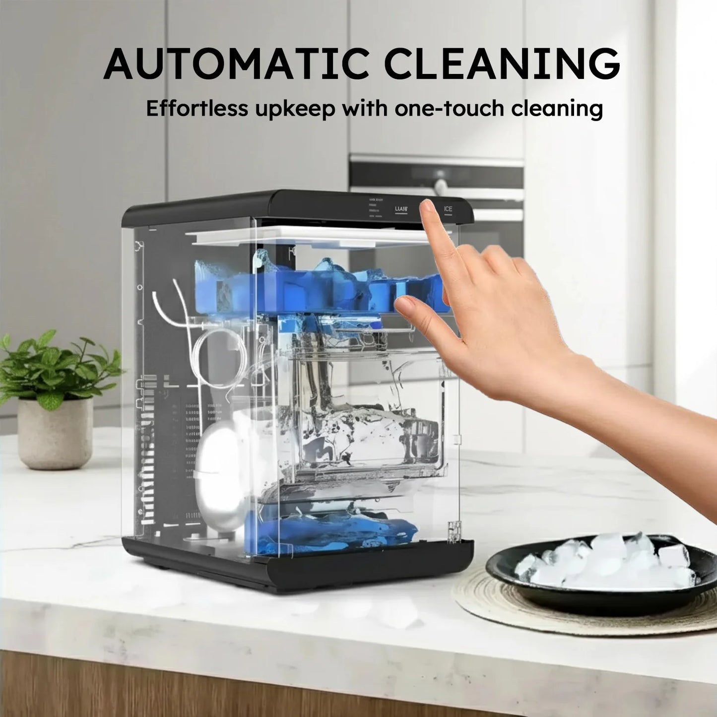 Nugget Ice Maker Countertop 44bs/24H  with Ice Scoop & Basket for Home/Kitchen/Party