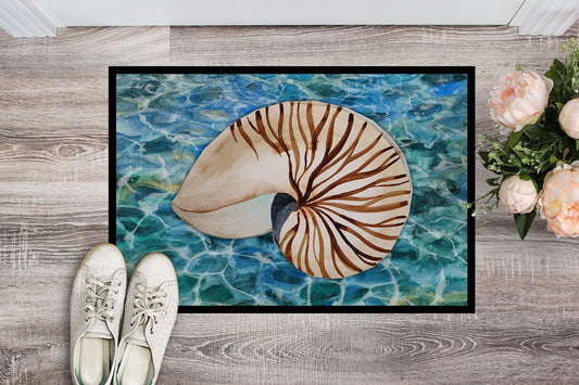 Sea Shell and Water Doormat - 24x36 Decorative Floor Mat – Indoor/Outdoor Rug with Artistic Flair BB5368JMAT