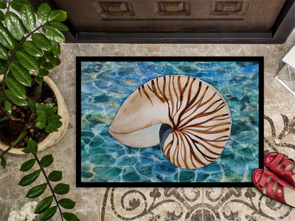 Sea Shell and Water Doormat - 24x36 Decorative Floor Mat – Indoor/Outdoor Rug with Artistic Flair BB5368JMAT