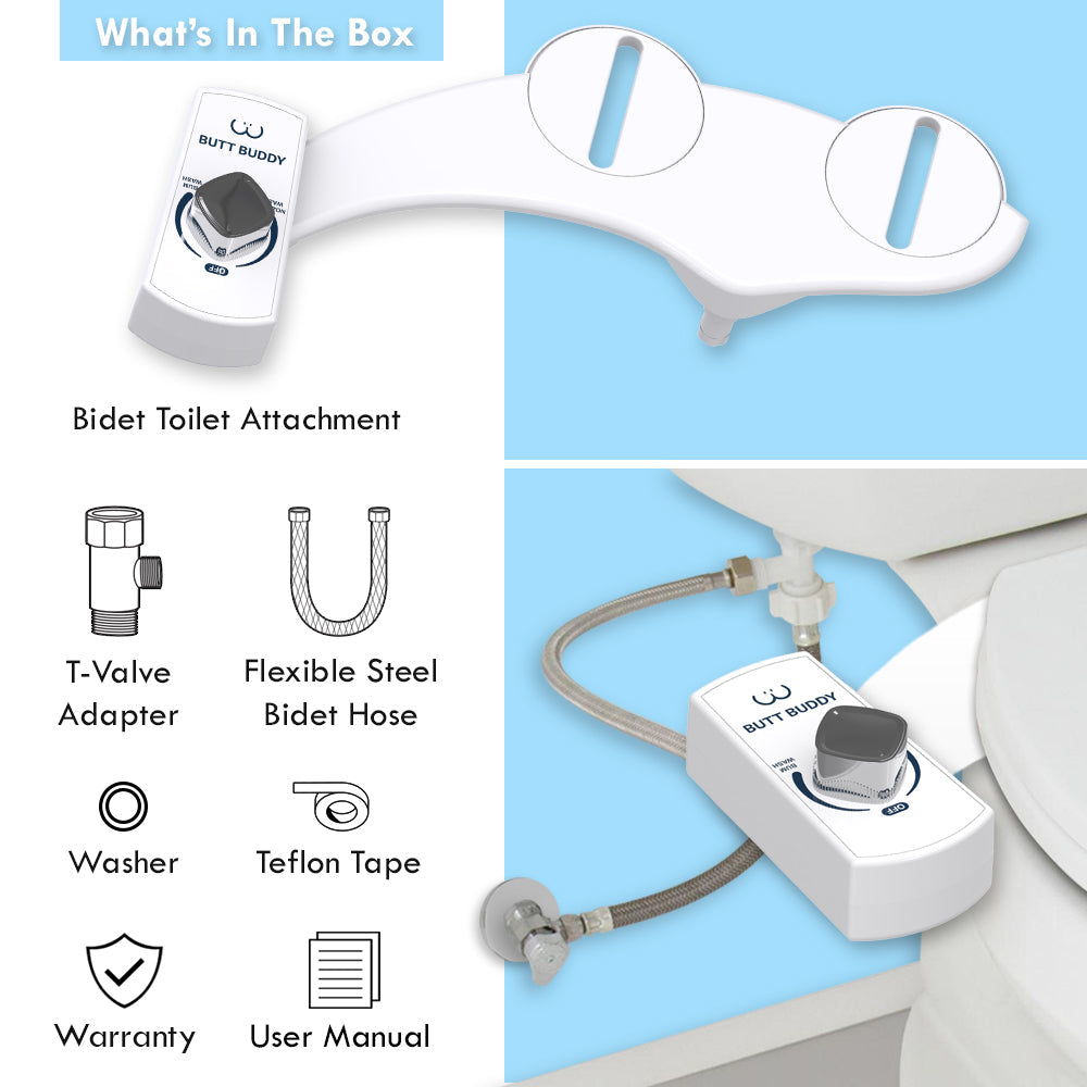 BUTT BUDDY - Bidet Toilet Attachment & Fresh Water Sprayer
