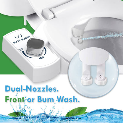 BUTT BUDDY Duo - Rear & Front Water Sprayer Bidet Toilet Attachment