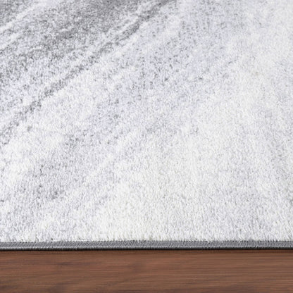 Modern Area Rug Fiesta with Artistic Waves in Grey Tones