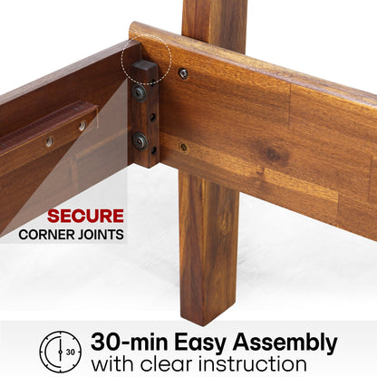 Aurora Solid Wood Bed Frame