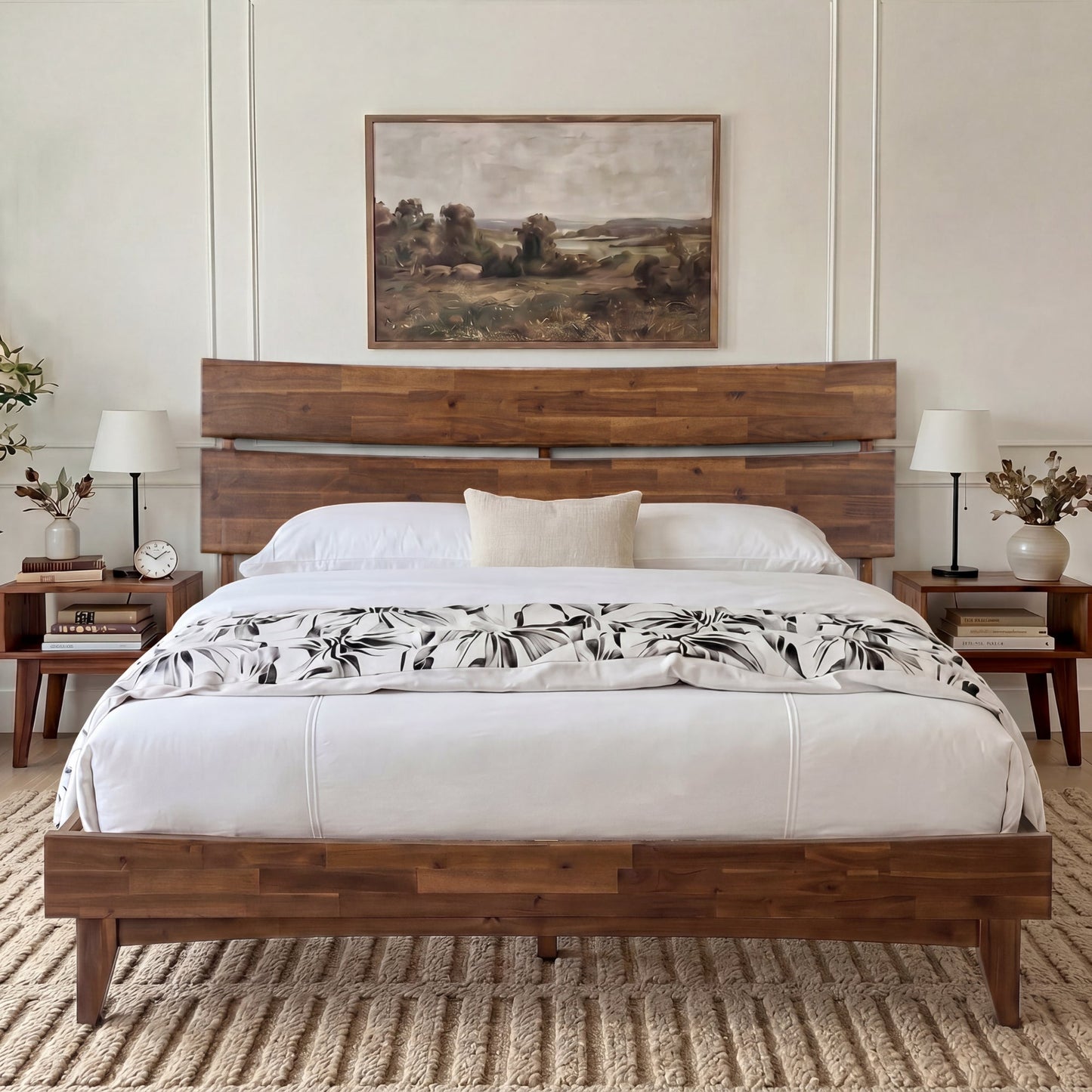 Aurora Solid Wood Bed Frame