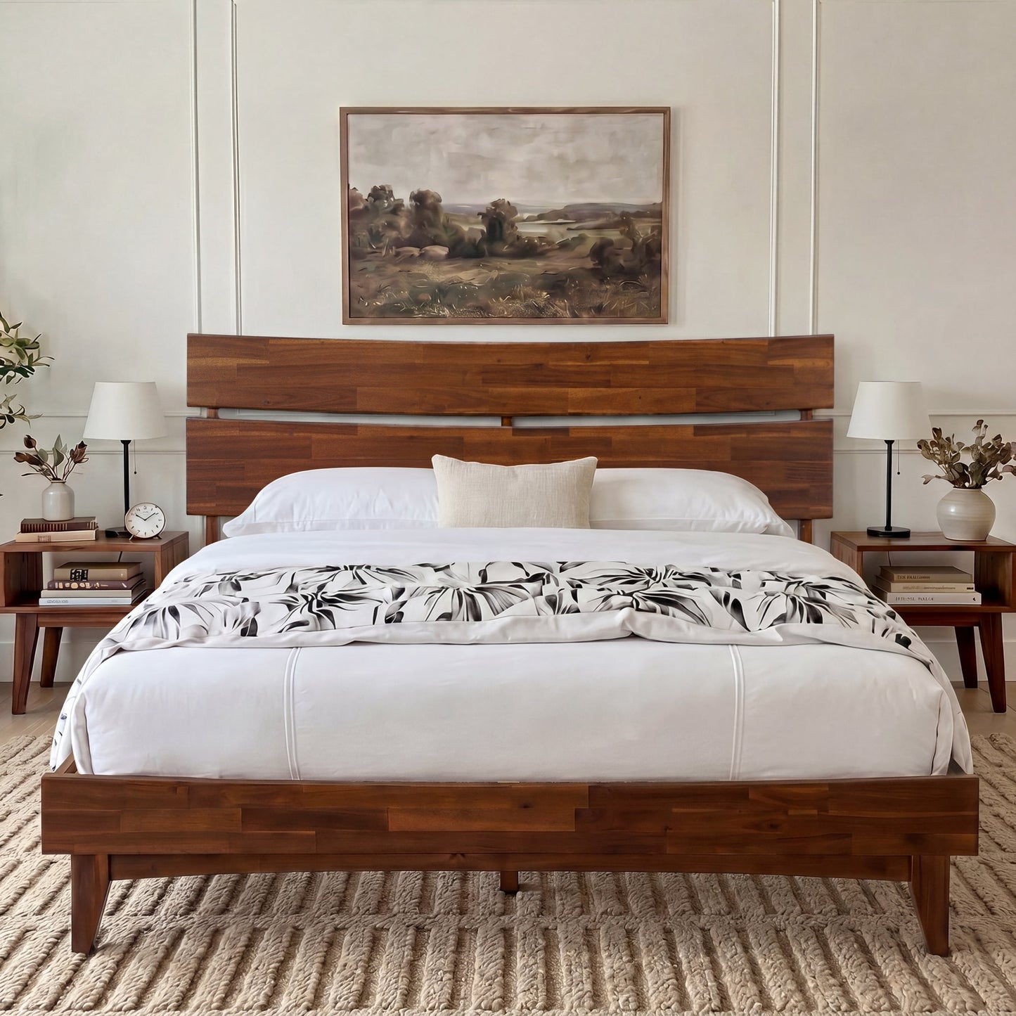 Aurora Solid Wood Bed Frame