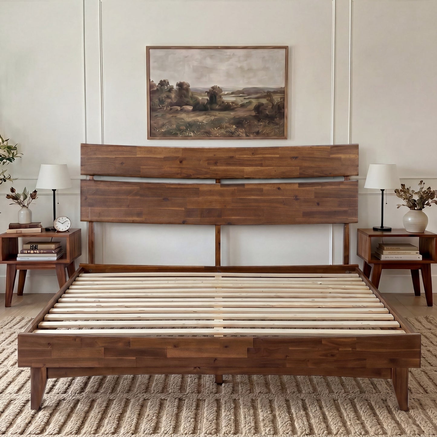 Aurora Solid Wood Bed Frame