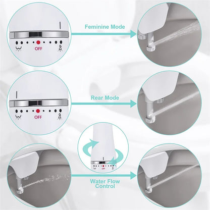 SAMODRA Toilet Bidet Ultra-Slim Bidet Toilet Seat Attachment With Brass Inlet Adjustable Water Pressure