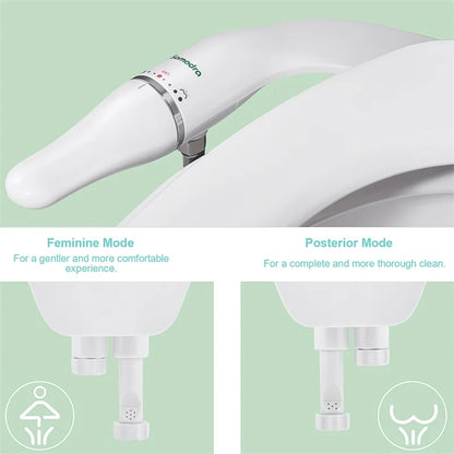 SAMODRA Toilet Bidet Ultra-Slim Bidet Toilet Seat Attachment With Brass Inlet Adjustable Water Pressure