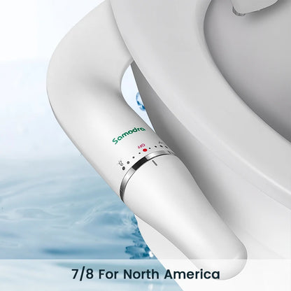SAMODRA Toilet Bidet Ultra-Slim Bidet Toilet Seat Attachment With Brass Inlet Adjustable Water Pressure