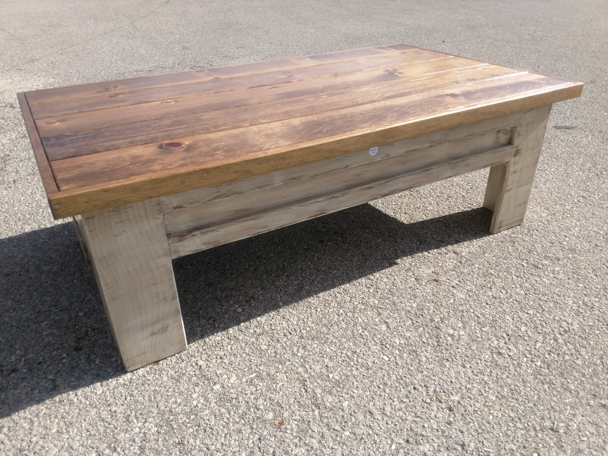 Modern Wooden Sliding Top Coffee Table