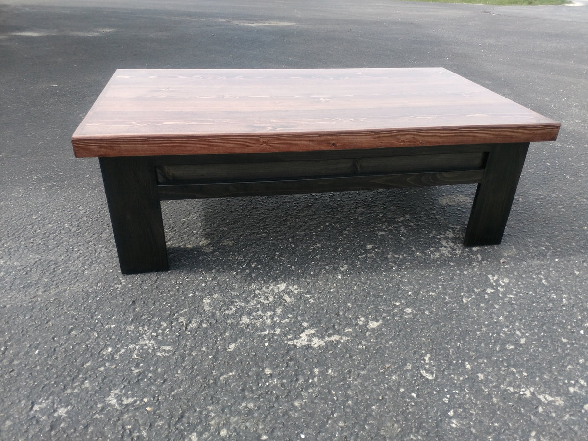 Modern Wooden Sliding Top Coffee Table