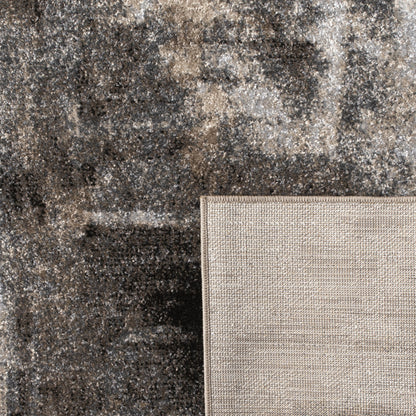 Designer Rug Mona with Modern Art Design in Cream and Black