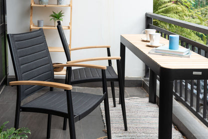 Portals Dark Lite 2pc Stacking Armchair