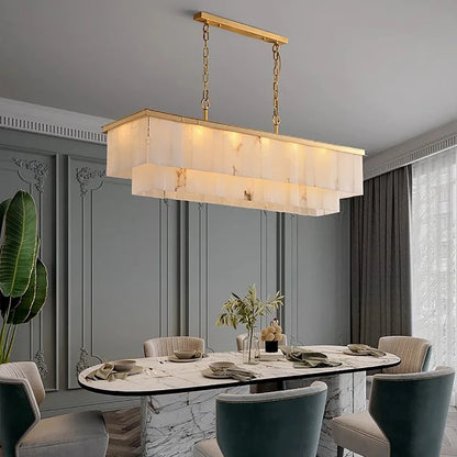 Full copper resin living room chandelier luxury marble dining room bedroom study