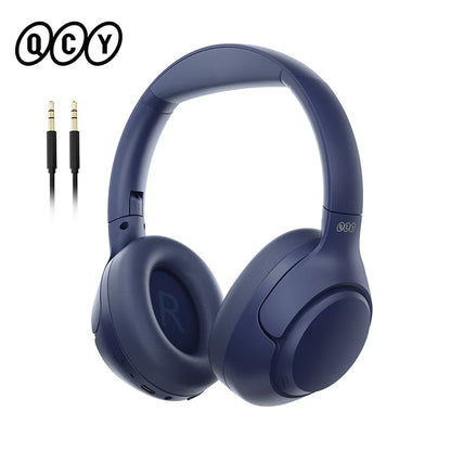 Wireless Headphones Bluetooth 5.4 Hi-Res Audio Over Ear Headset 43dB Hybrid Active Noise Cancellation Earphones