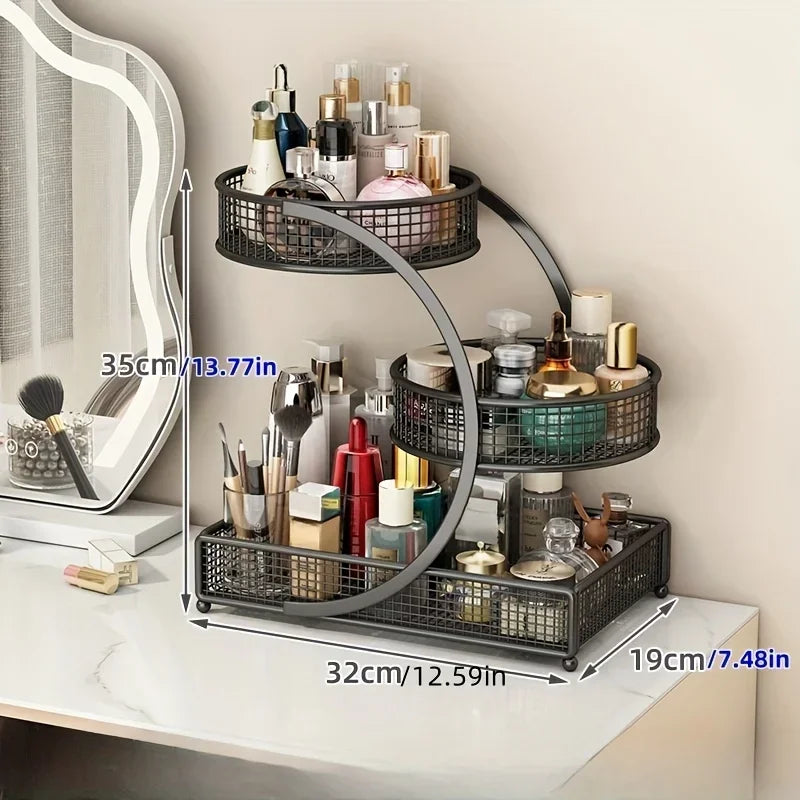 1PC Makeup Storage Rack Cosmetic, Organizing Box Multi-layer Skincare Lightweight No-Installation