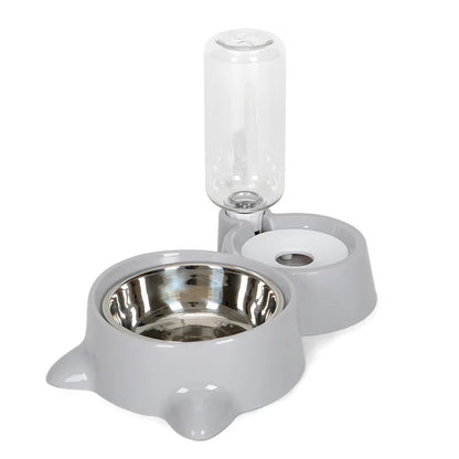 Cat Automatic Water Dispenser Plastic Water Bottle Cat And Dog Bowl Feeding And Drinking Pet Feeding Bowl