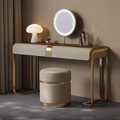 Bedroom Led Light Dressing Table Mirror Luxury Drawer European Dressing Table Girls Makeup