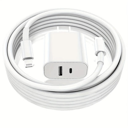 40W Quick Dual Port Charger For IPhone Charger With 6FT Lightning Cord Compatible For IPhone 14 13 12 11 Pro Max