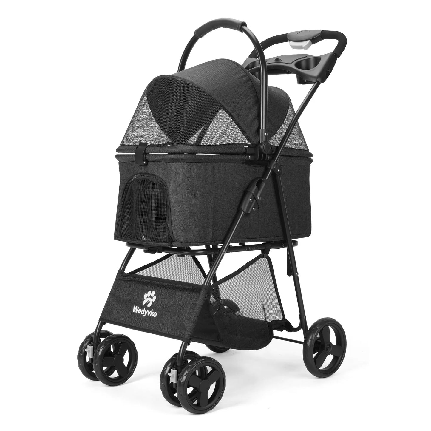 3 in 1 Pet Stroller with Removable Carrier, Folding Stroller for Small/Medium Dogs and Cats, Waterproof