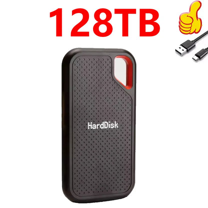 SSD 128TB High Speed External Hard Drive 1TB Hard Disk 2TB 4TB USB 3.1 Storage Device for Laptop/PC/Phone