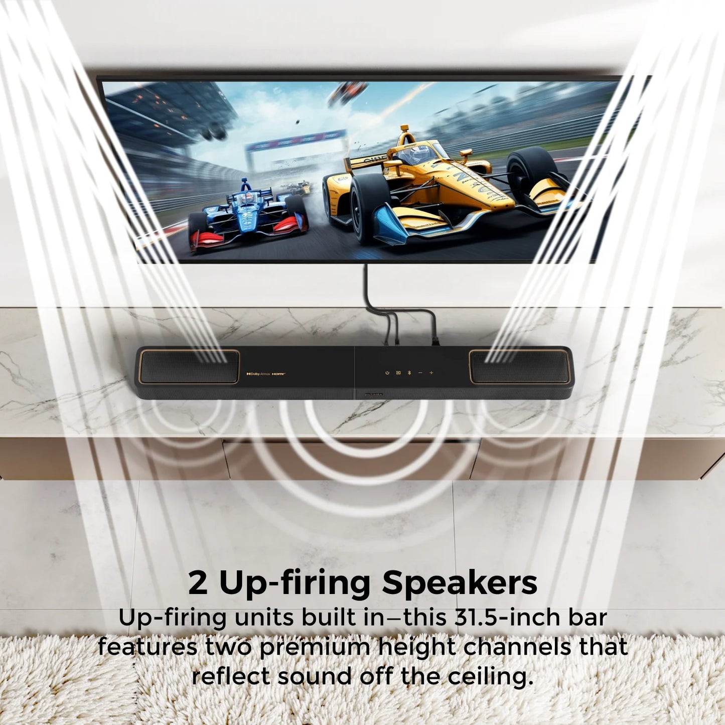 ULTIMEA Surround Sound Home Theater System for TV with 2 Surround Speakers