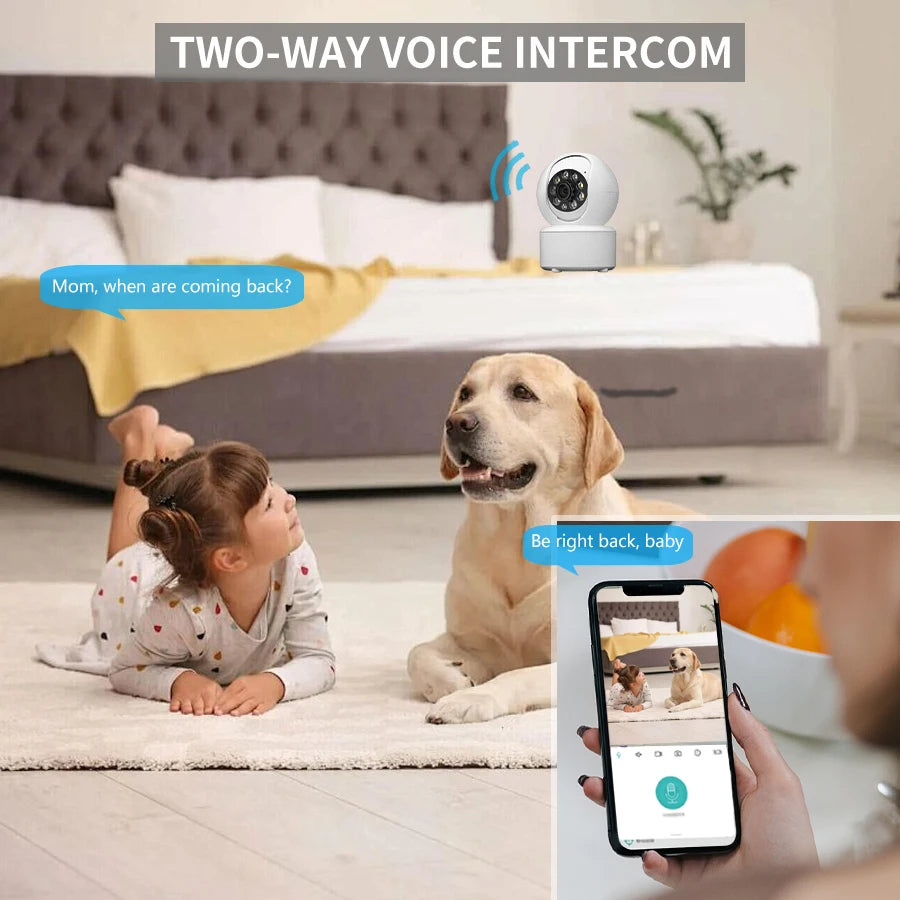 1080P wireless WIFI security camera home CCTV baby monitor full-color  night vision automatic tracking two-way audio