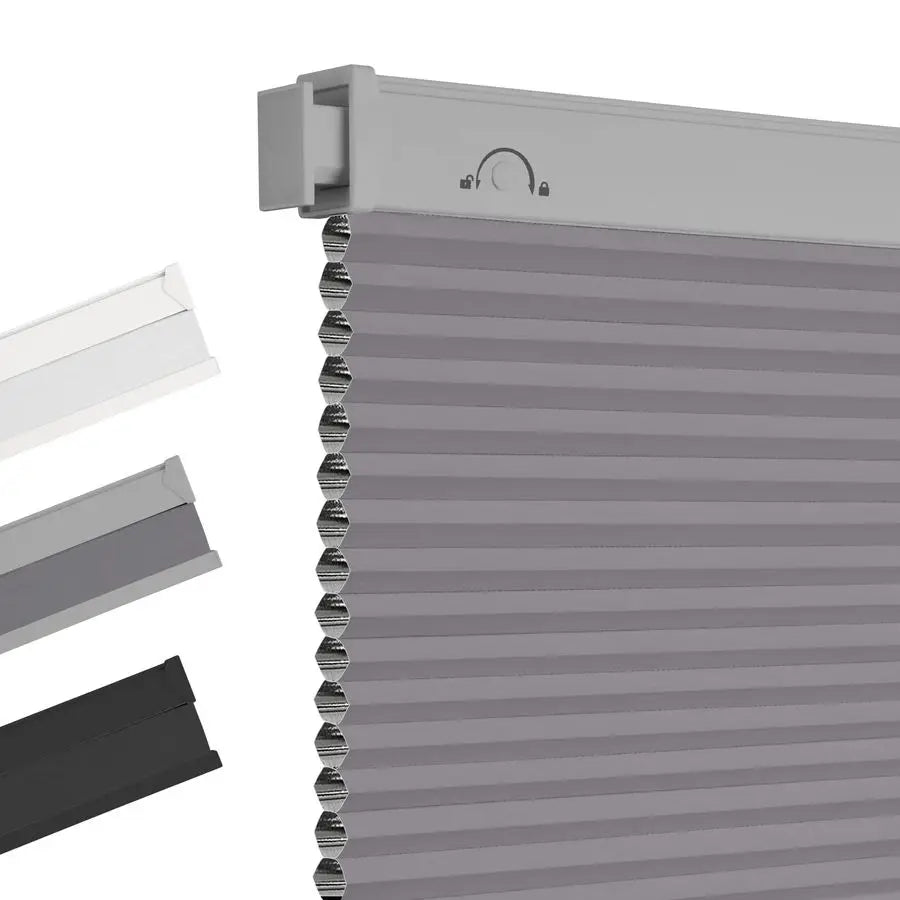 No Drill Blinds for Windows Blackout Cordless Cellular Shades Honeycomb Blinds Pull Down, Free Stop Easy Install